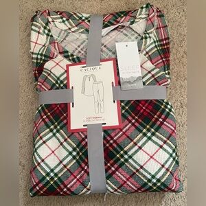 NWT Cacique Cozy Thermal Festive Plaid Pajama Set 18/20